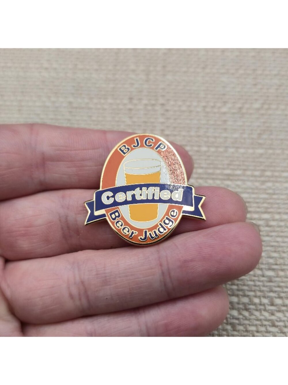 BJCP Certified Beer Judge Certification Program Enamel Lapel Pin Badge A8739